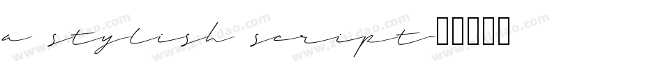 a stylish script字体转换